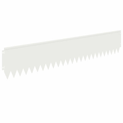 Lawn Edging 30 pcs 103 x 20 cm Steel White
