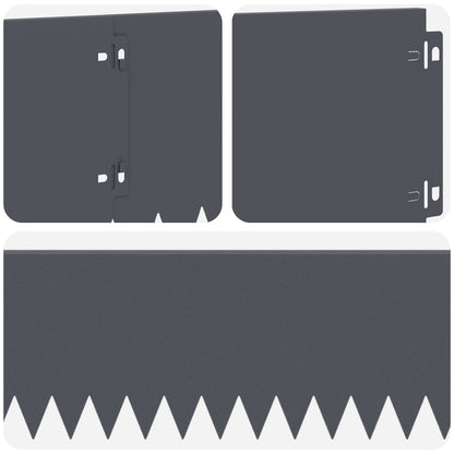 Lawn Edging 10 pcs 103 x 20 cm Steel Anthracite