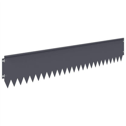Lawn Edging 10 pcs 103 x 20 cm Steel Anthracite