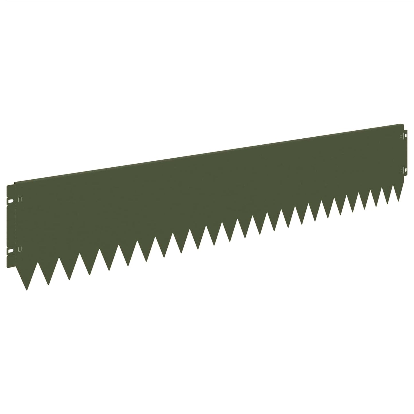 Lawn Edging 10 pcs 103 x 20 cm Steel Olive Green