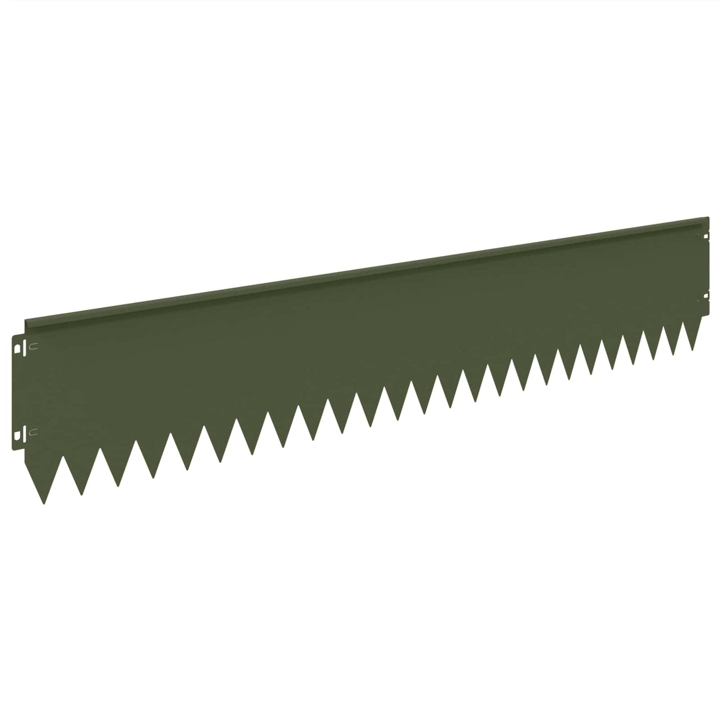 Lawn Edging 20 pcs 103 x 20 cm Steel Olive Green