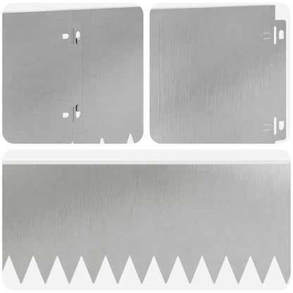 Lawn Edging 20 pcs 103 x 20 cm Steel Silver