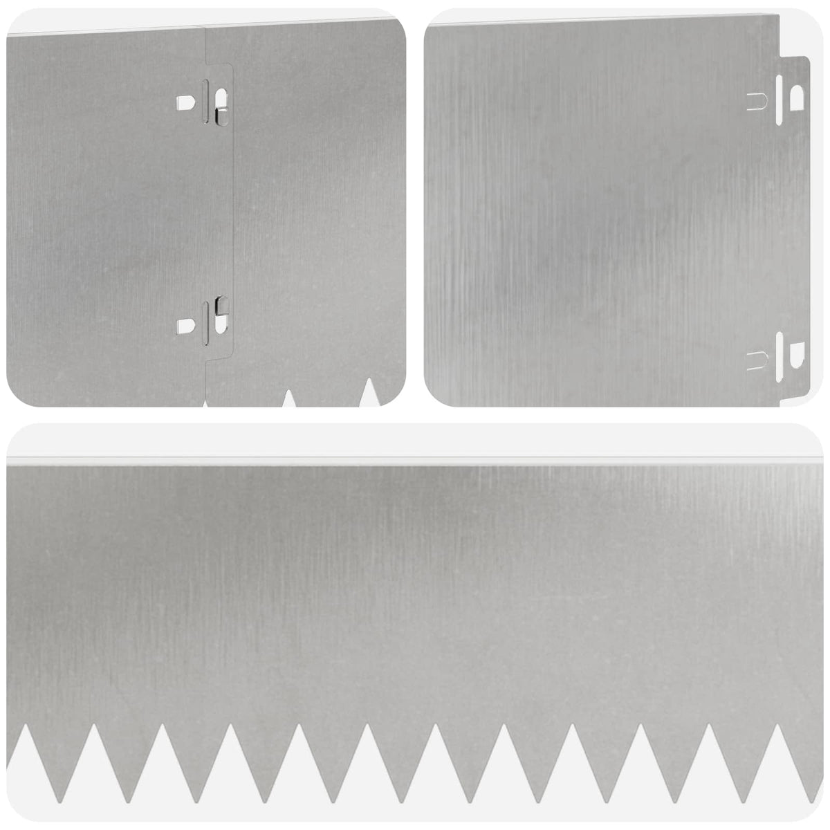 Lawn Edging 30 pcs 103 x 20 cm Steel Silver