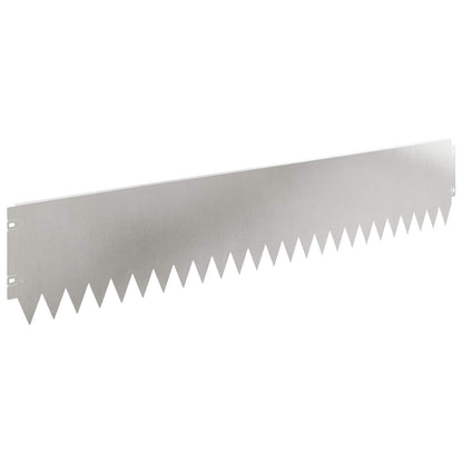Lawn Edging 30 pcs 103 x 20 cm Steel Silver