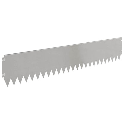 Lawn Edging 30 pcs 103 x 20 cm Steel Silver