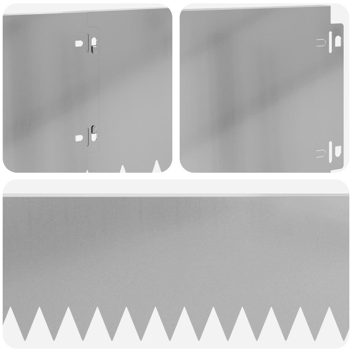 Lawn Edging 20 pcs 103 x 20 cm Steel Silver