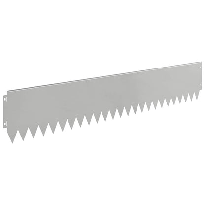 Lawn Edging 20 pcs 103 x 20 cm Steel Silver