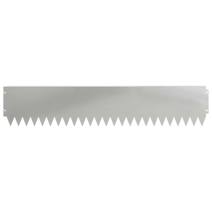 Lawn Edging 20 pcs 103 x 20 cm Steel Silver