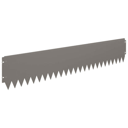 Lawn Edge with Top Bended 10 pcs 103x20cm Steel Rusty