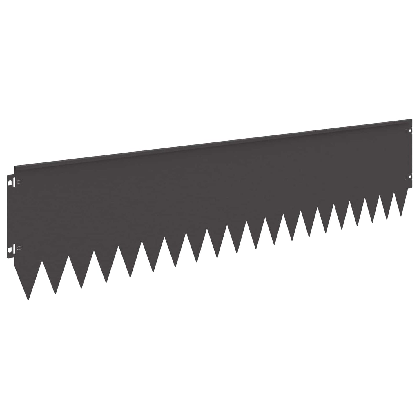 Lawn Edging 10 pcs 103 x 25 cm Steel Black