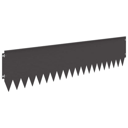 Lawn Edging 20 pcs 103 x 25 cm Steel Black