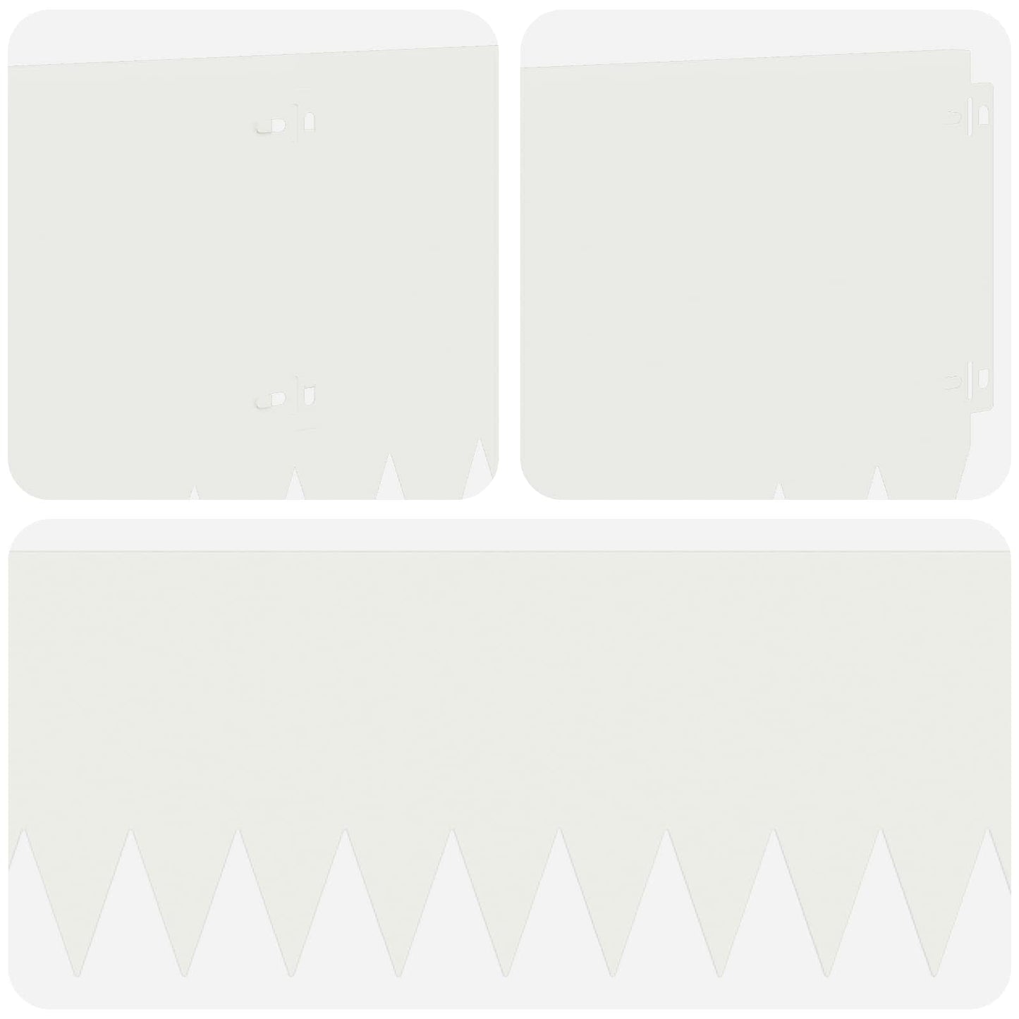 Lawn Edging 10 pcs 103 x 25 cm Steel White