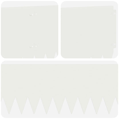 Lawn Edging 20 pcs 103 x 25 cm Steel White