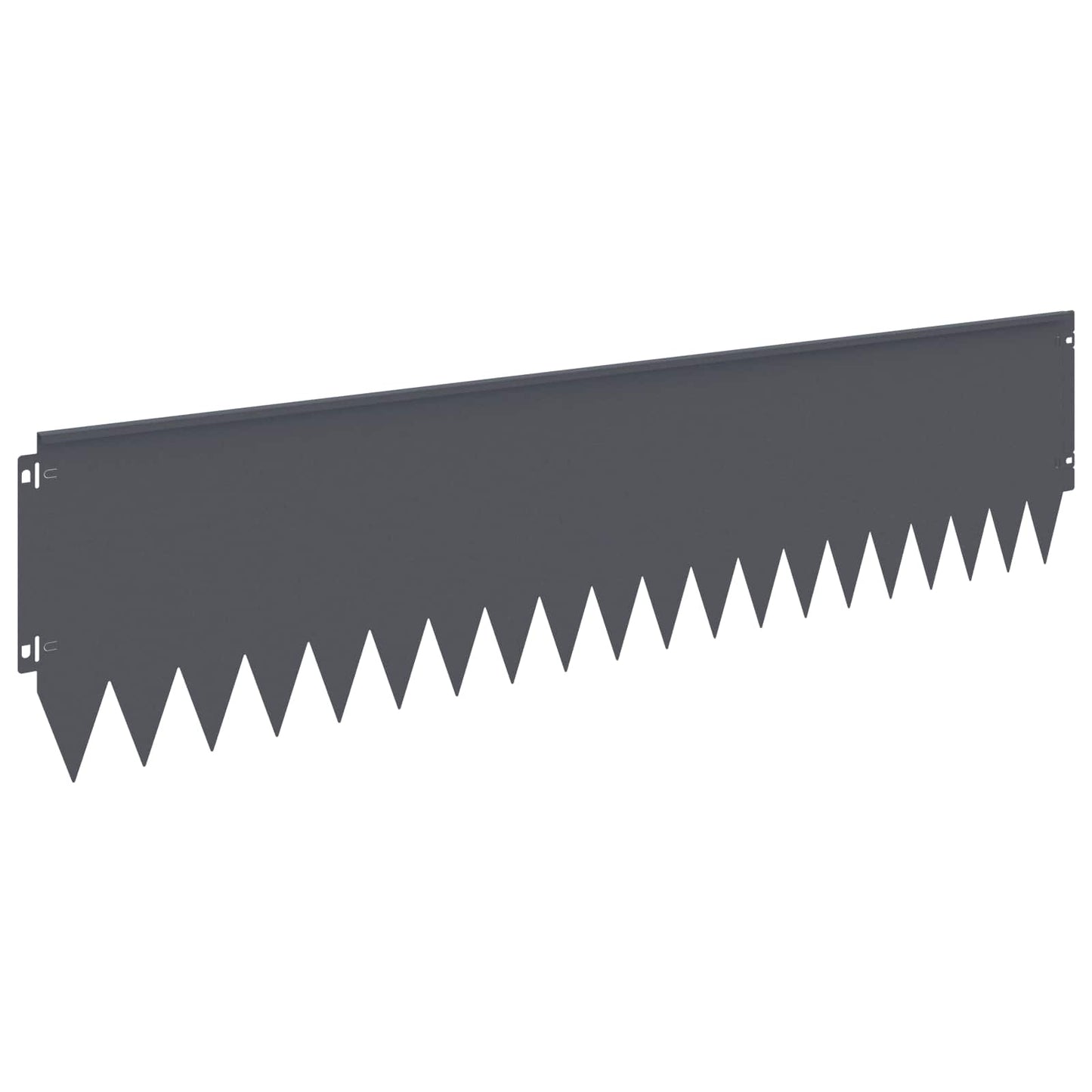 Lawn Edging 10 pcs 103 x 25 cm Steel Anthracite