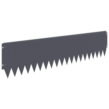 Lawn Edging 20 pcs 103 x 25 cm Steel Anthracite