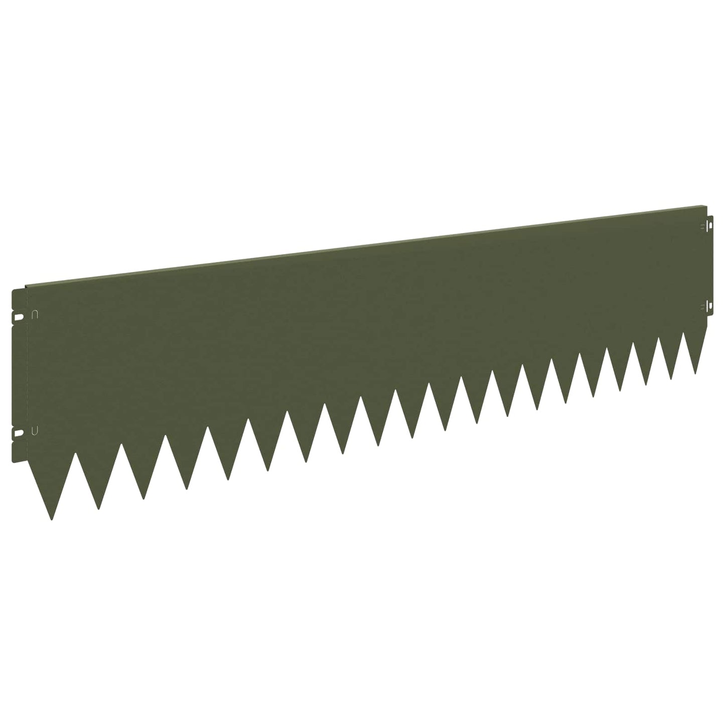 Lawn Edging 20 pcs 103 x 25 cm Steel Olive Green
