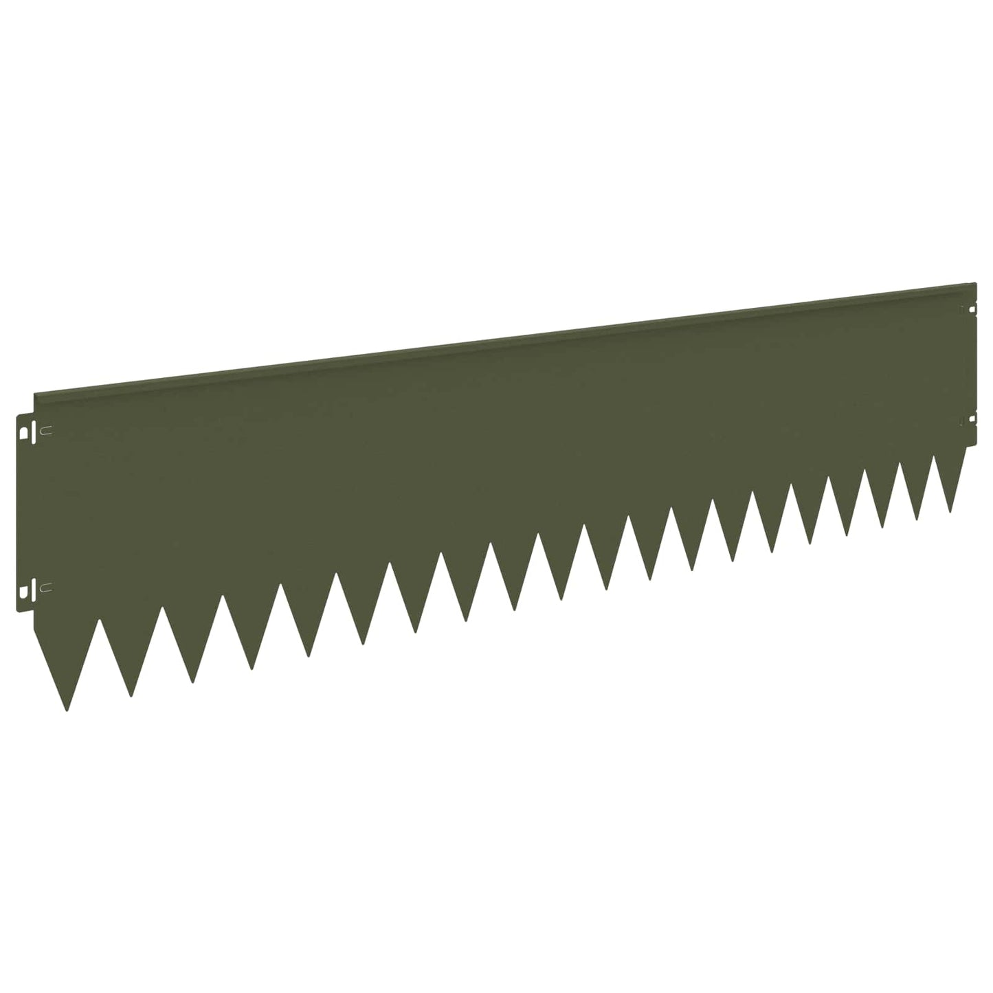 Lawn Edging 20 pcs 103 x 25 cm Steel Olive Green