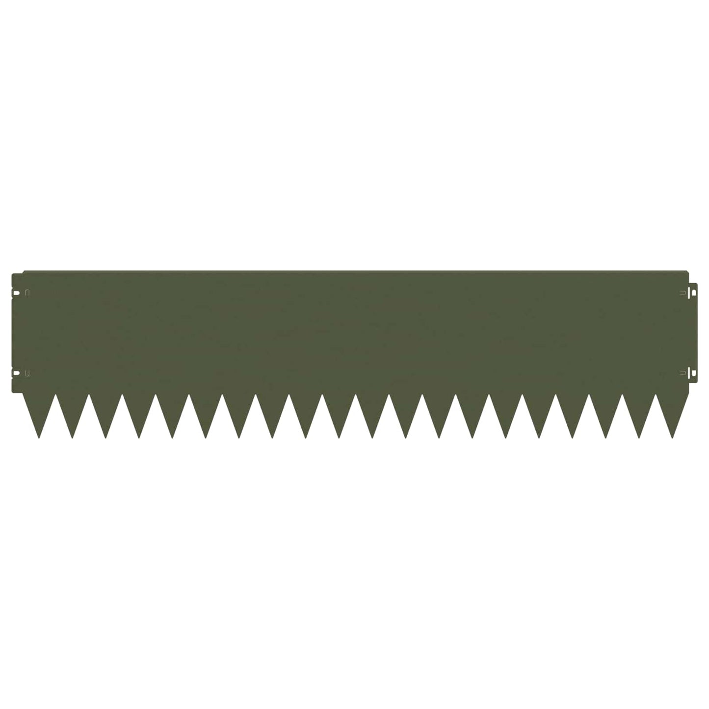 Lawn Edging 20 pcs 103 x 25 cm Steel Olive Green