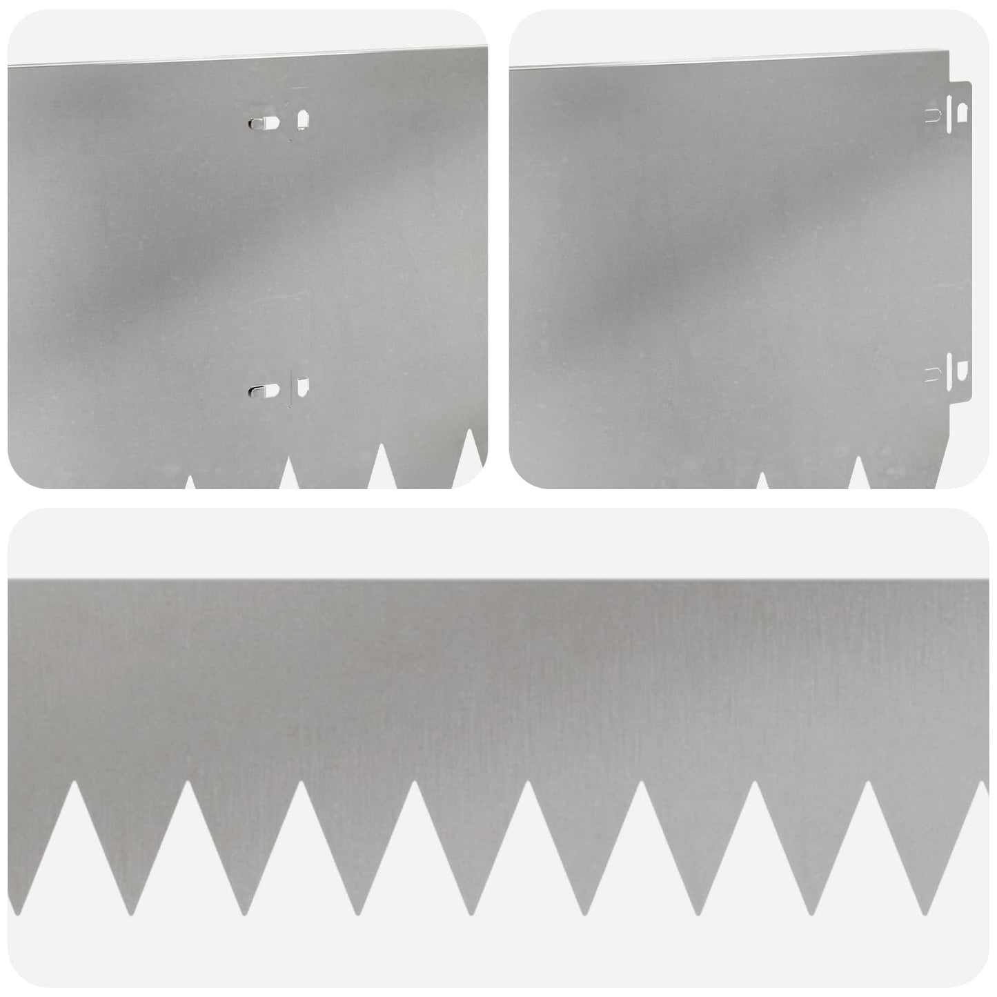 Lawn Edging 10 pcs 103 x 25 cm Steel Silver