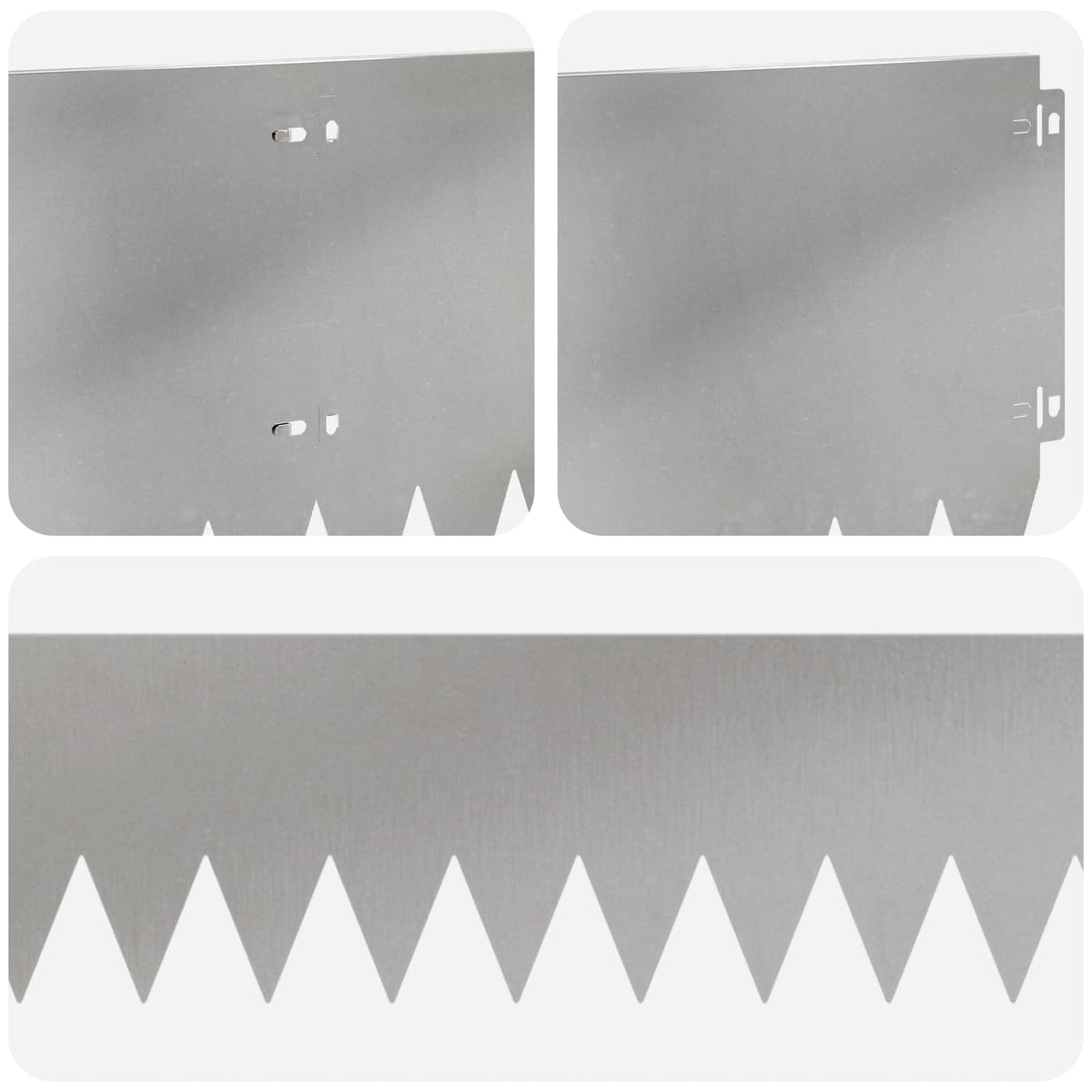 Lawn Edging 10 pcs 103 x 25 cm Steel Silver