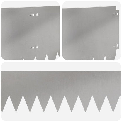 Lawn Edging 10 pcs 103 x 25 cm Steel Silver