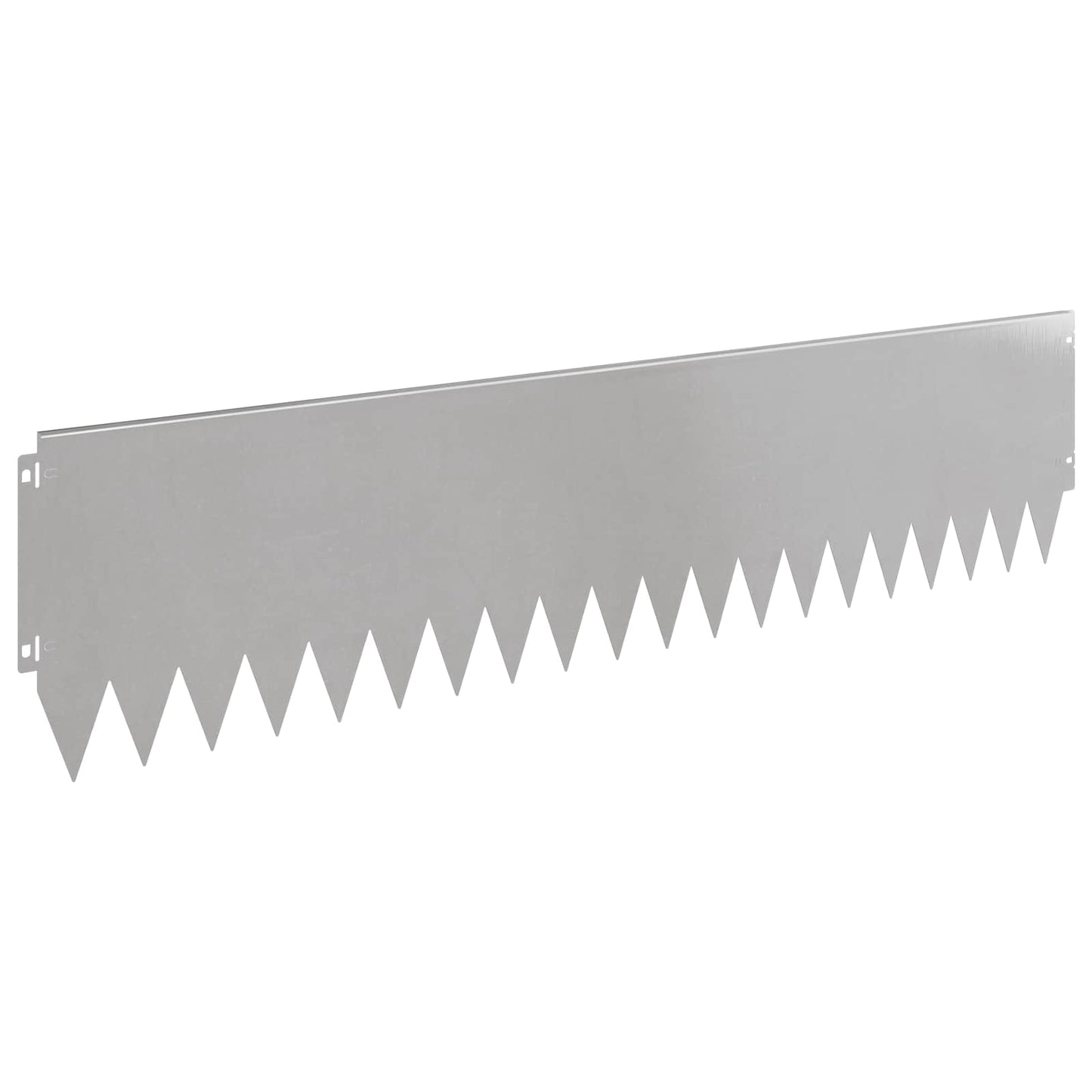 Lawn Edging 10 pcs 103 x 25 cm Steel Silver