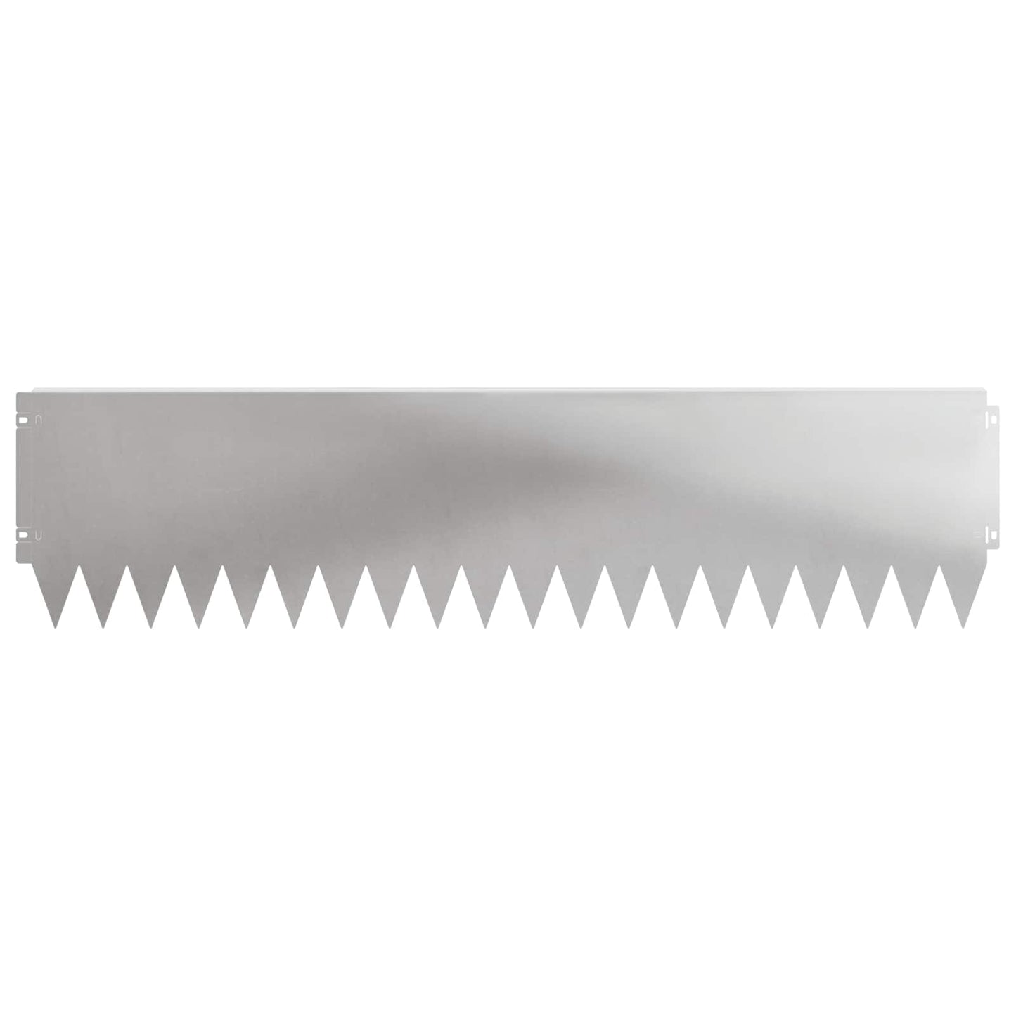 Lawn Edging 10 pcs 103 x 25 cm Steel Silver