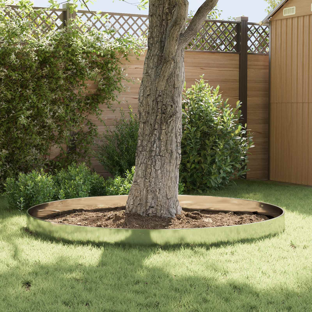 Lawn Edging 10 pcs 103 x 25 cm Steel Silver