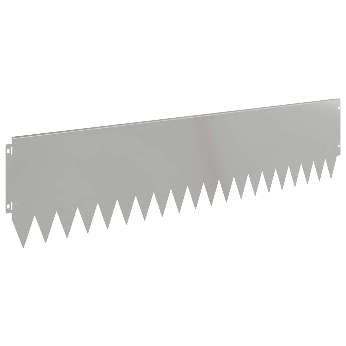 Lawn Edging 10 pcs 103 x 25 cm Steel Silver
