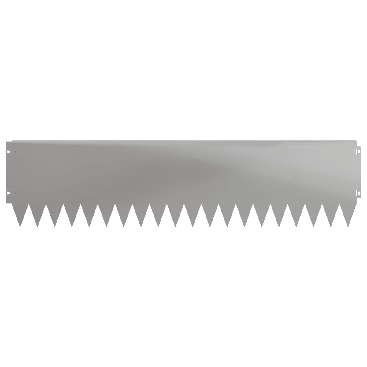 Lawn Edging 10 pcs 103 x 25 cm Steel Silver