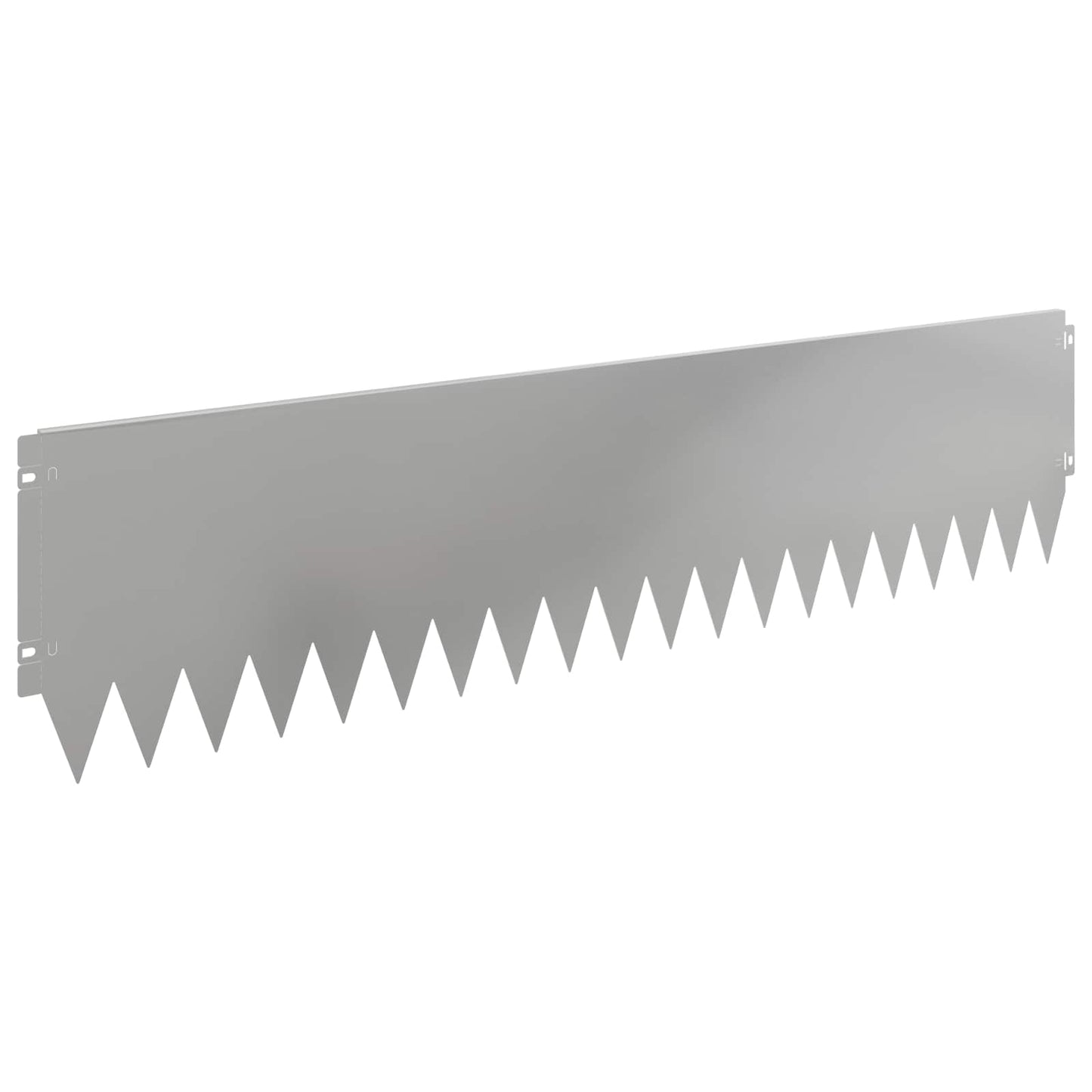 Lawn Edging 20 pcs 103 x 25 cm Steel Silver
