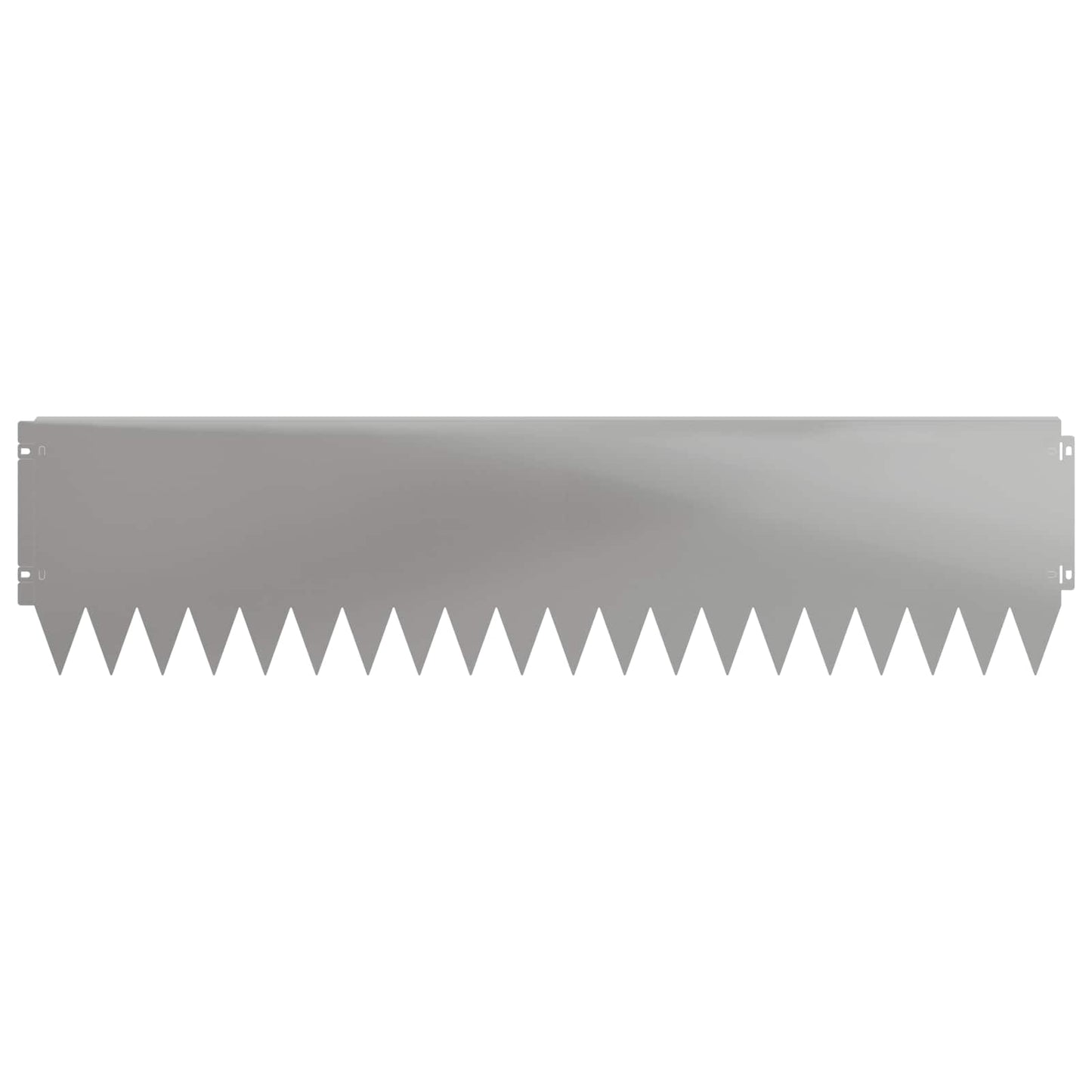Lawn Edging 20 pcs 103 x 25 cm Steel Silver