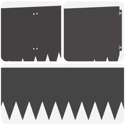 Lawn Edging 10 pcs 103 x 30 cm Steel Black