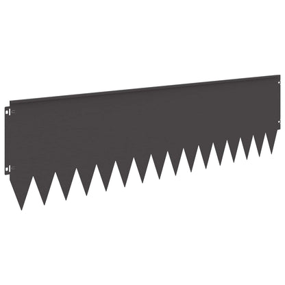 Lawn Edging 10 pcs 103 x 30 cm Steel Black