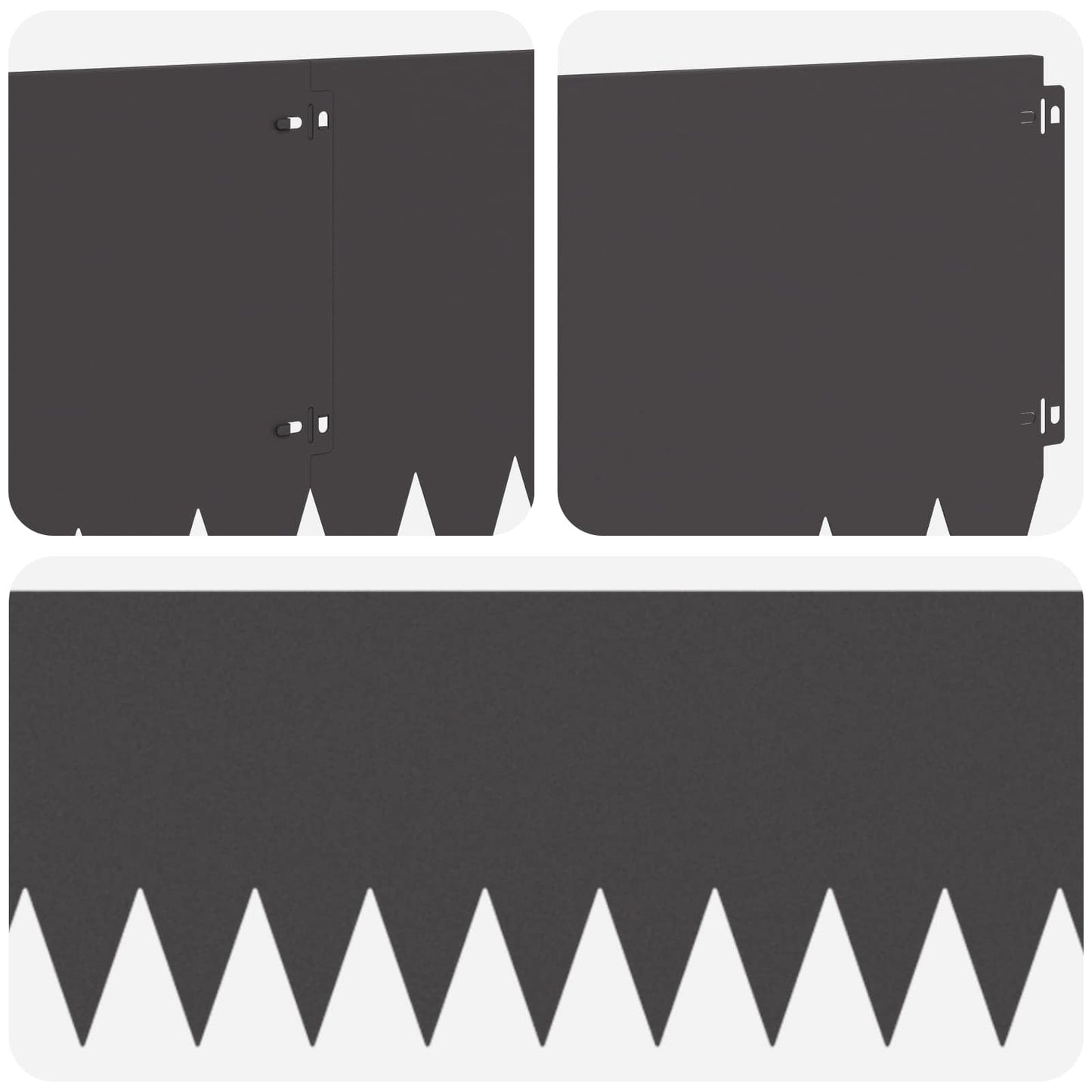 Lawn Edging 20 pcs 103 x 30 cm Steel Black