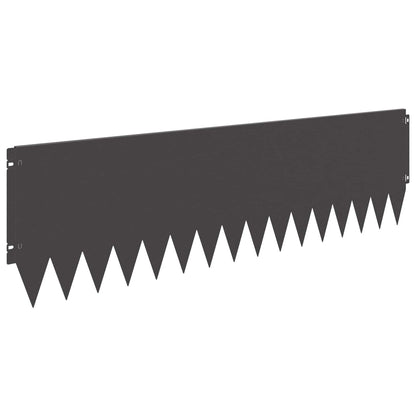 Lawn Edging 20 pcs 103 x 30 cm Steel Black