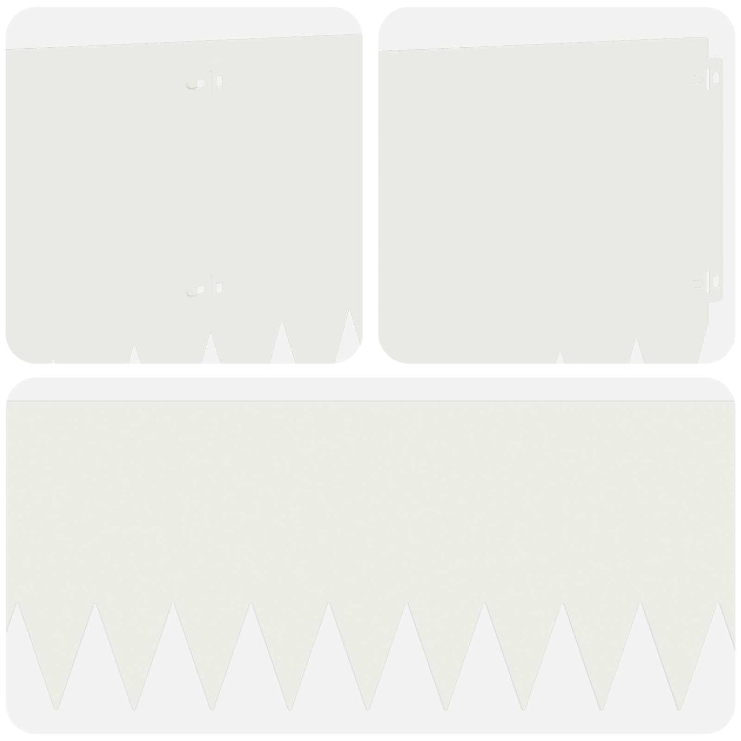 Lawn Edging 20 pcs 103 x 30 cm Steel White