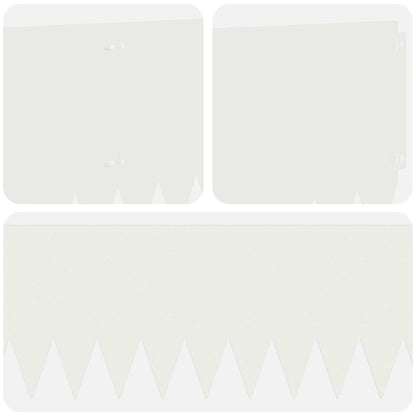 Lawn Edging 20 pcs 103 x 30 cm Steel White