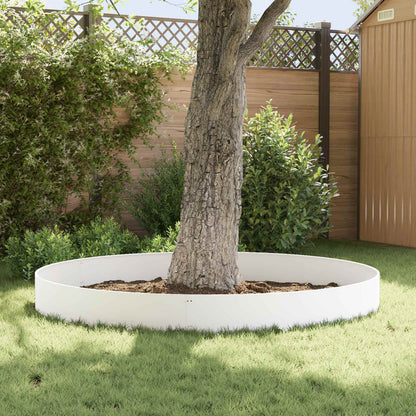 Lawn Edging 20 pcs 103 x 30 cm Steel White