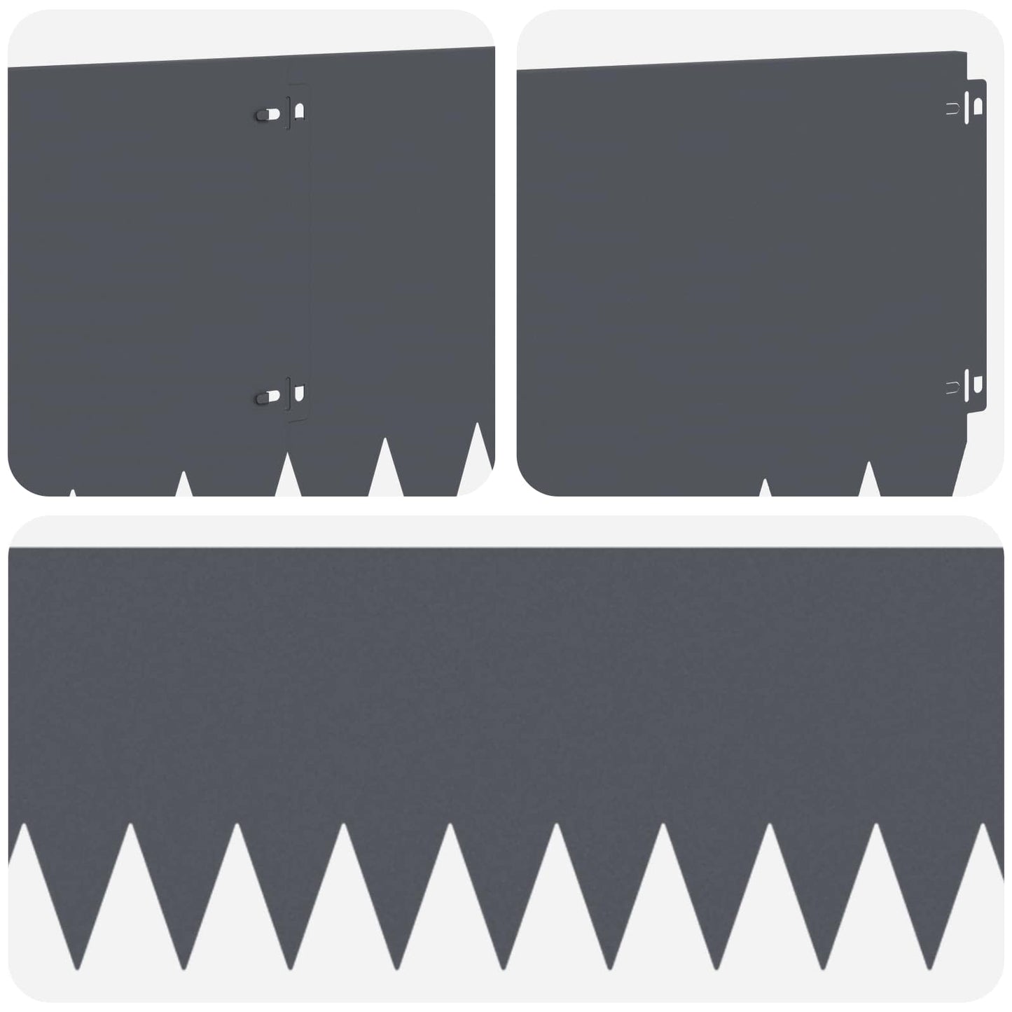 Lawn Edging 10 pcs 103 x 30 cm Steel Anthracite