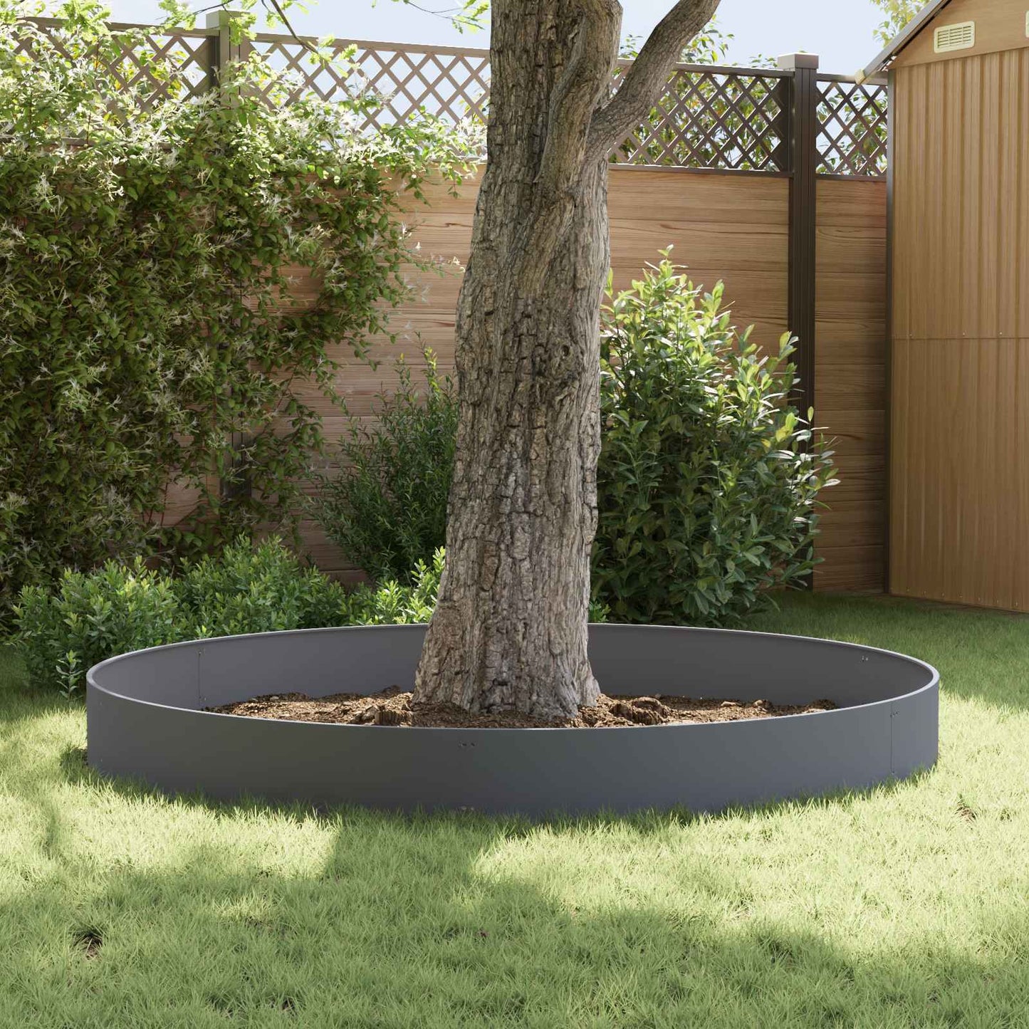 Lawn Edging 10 pcs 103 x 30 cm Steel Anthracite