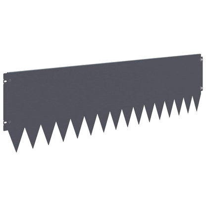 Lawn Edging 10 pcs 103 x 30 cm Steel Anthracite