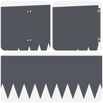 Lawn Edging 20 pcs 103 x 30 cm Steel Anthracite