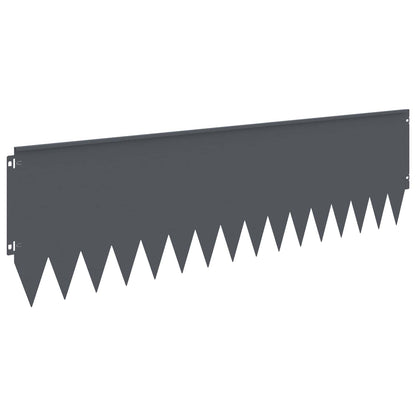 Lawn Edging 20 pcs 103 x 30 cm Steel Anthracite