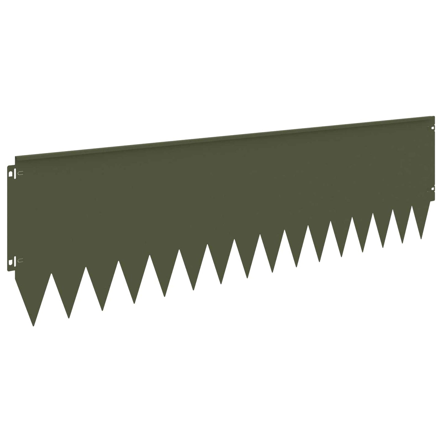 Lawn Edging 10 pcs 103 x 30 cm Steel Olive Green
