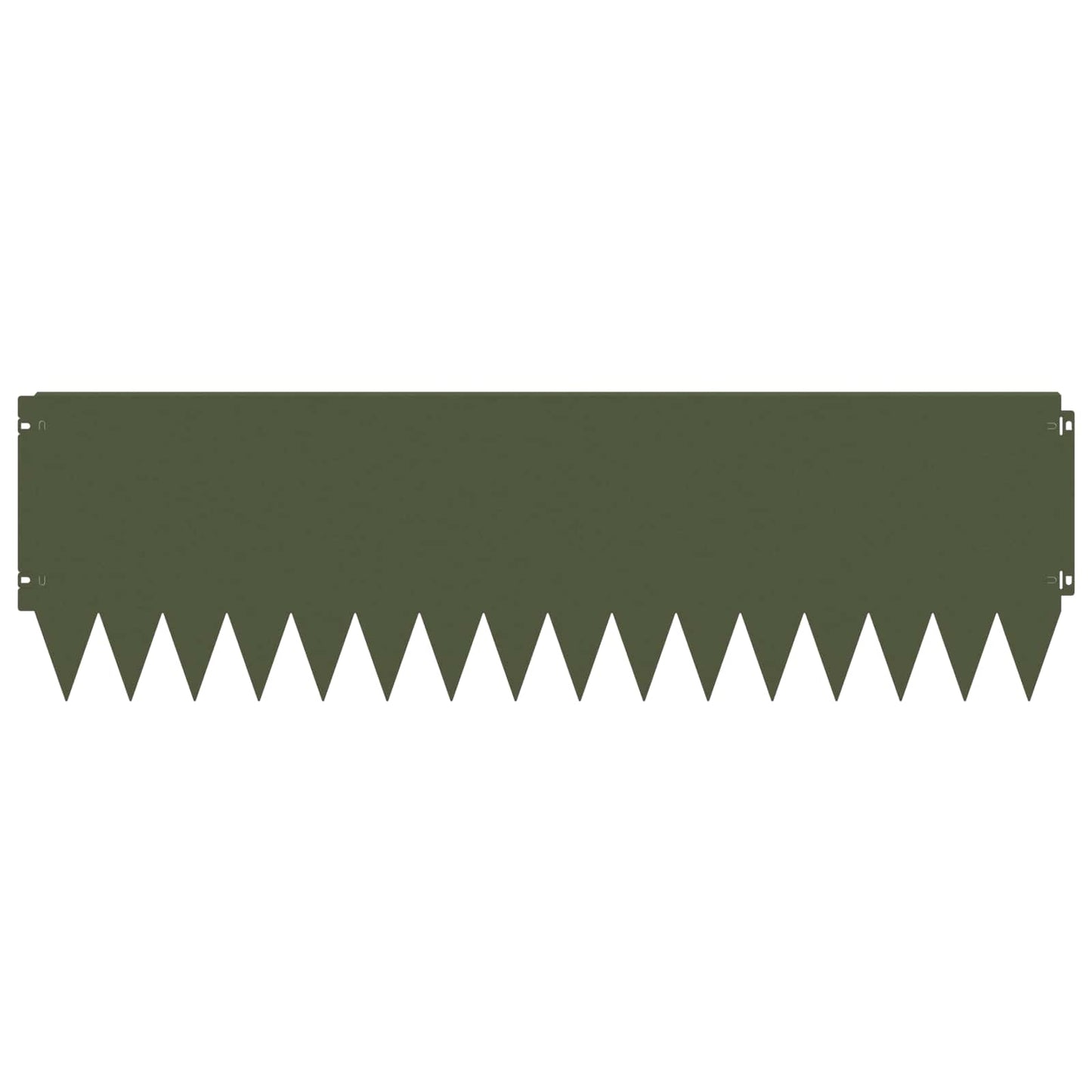 Lawn Edging 10 pcs 103 x 30 cm Steel Olive Green