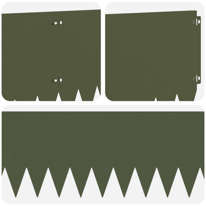 Lawn Edging 20 pcs 103 x 30 cm Steel Olive Green