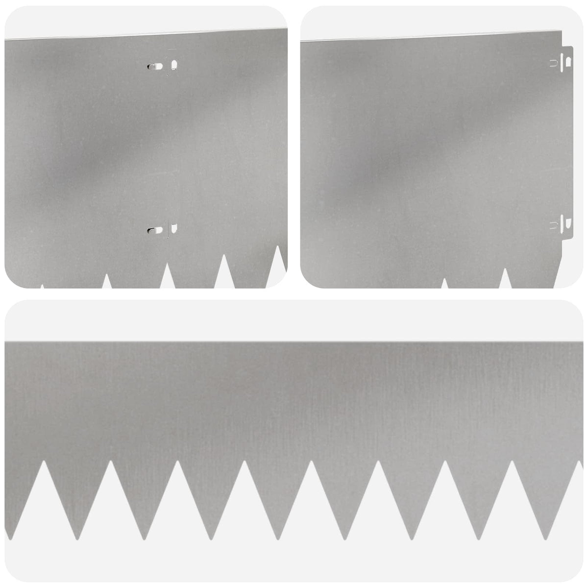 Lawn Edging 10 pcs 103 x 30 cm Steel Silver
