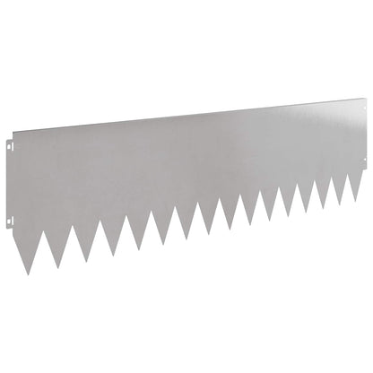 Lawn Edging 10 pcs 103 x 30 cm Steel Silver