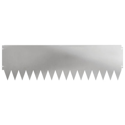 Lawn Edging 10 pcs 103 x 30 cm Steel Silver
